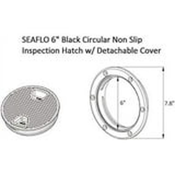 Marine Circular Non-Slip Screw Out Deck Plate Inspection Access Hatch image number 1