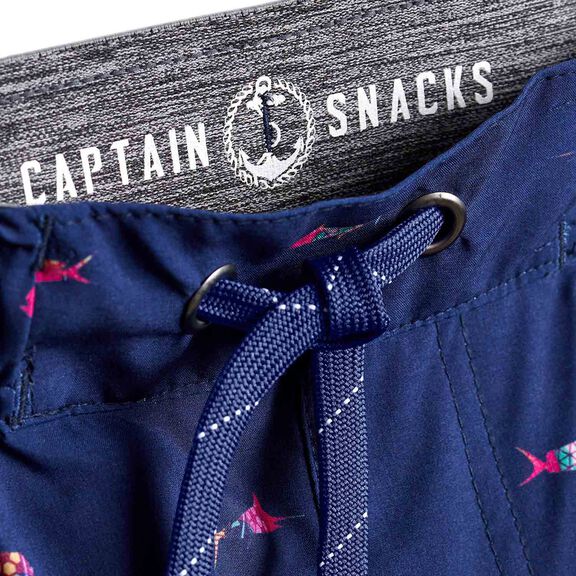 Men's Trippy Fish Captain Snacks Volley Shorts image number 1