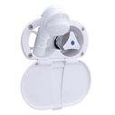 Trinidad Transom Shower Cold Only, Arctic White Cup & Lid, Small Arctic White Sprayer, 10' White Rubber Hose, Chrome Trinidad Handle image number 0