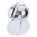 Aidack Transom Shower Hot/Cold Mixer, Chrome Cup & Lid, Small Chrome Sprayer, 6' White Rubber Hose, Chrome Aidack Handle image number 0