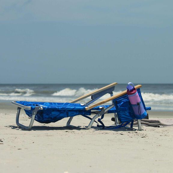 5-Position Aluminum Lay Flat Backpack Beach Chair image number 2