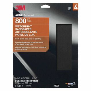 Wetordry&trade; Sandpaper Sheets, 9" x 11", 800 Grit