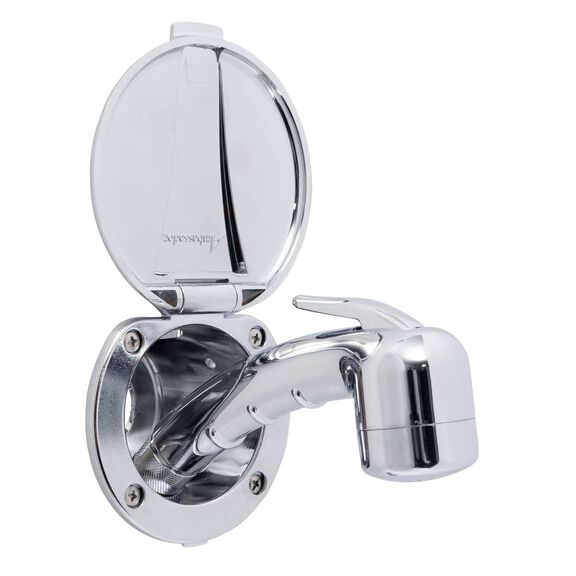 Recessed Shower Chrome Cup & Lid, Small Chrome Sprayer No Hook, 6' Stainless Steel Hose image number 1