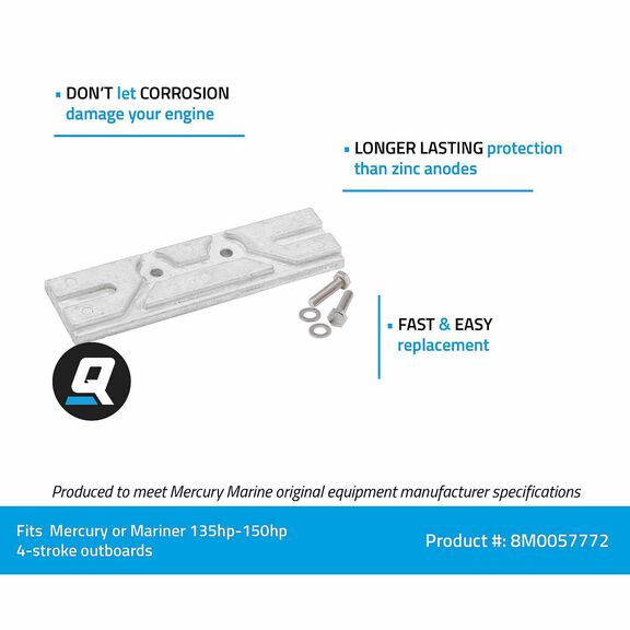Quicksilver 8M0057772 Transom Bracket Anode image number 2