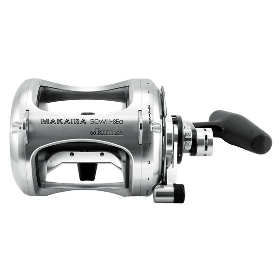 Makaira Special Edition 2-Speed Silver Conventional Reels image number 0
