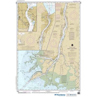 Maptech&reg; NOAA Recreational Waterproof Chart-St. Clair River; Head of St. Clair River, 14852