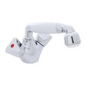 Trinidad Head/Shower Combo Faucet Classic Arctic White Sprayer, 6' Stainless Steel Hose Chrome/Arctic White image number 0
