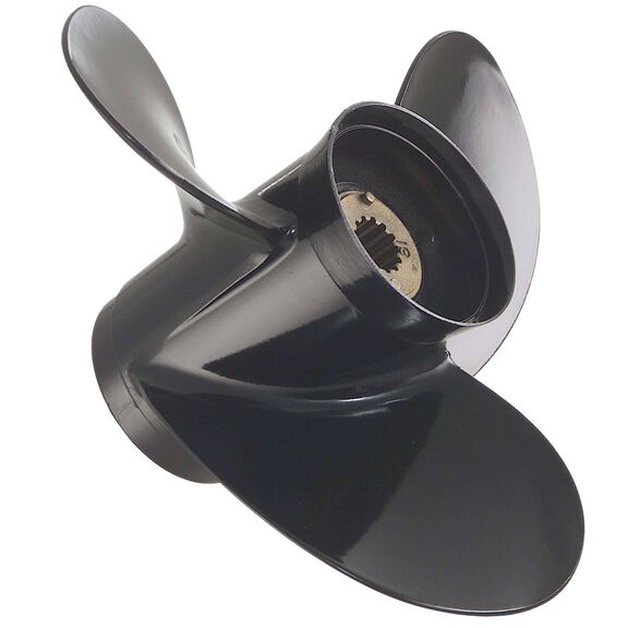 7.8" x 7" Quicksilver Black Diamond 3-Blade, RH, Aluminum Propeller image number 0