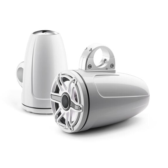 M6-770ETXv3-Gw-S-GwGw-i&nbsp;7.7" Enclosed Marine Coaxial Speaker System, Gloss White, White Sport Grille with RGB LED Lighting image number 5