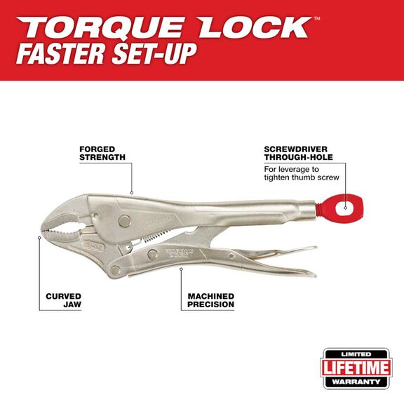 10" TORQUE LOCK&trade; Curved Jaw Locking Pliers image number 1