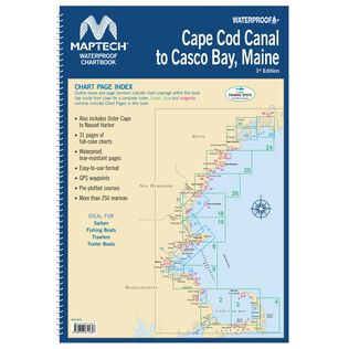WPB0245-02WMDS Waterproof Chartbook Cape Cod Canal to Casco Bay, Maine, 2nd Edition