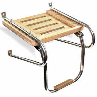 Teak Swim Platform with Step, Inboard/Outboard