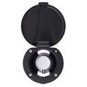 Aidack Recessed Control Valve Hot/Cold Mixer, Black Cup & Lid, Chrome Aidack Handle image number 1