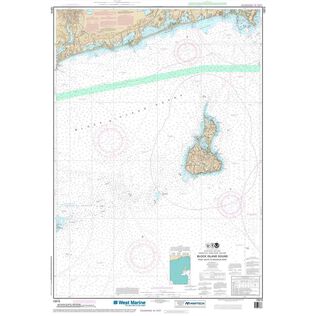 Maptech&reg; NOAA Recreational Waterproof Chart-Block Island Sound Point Judith to Montauk Point, 13215