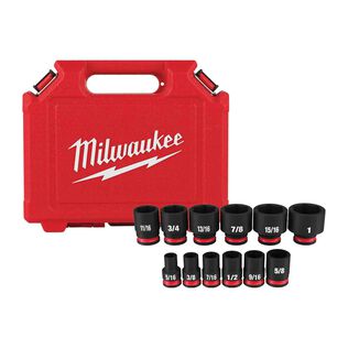 SHOCKWAVE&trade; Impact Duty&trade; 3/8" Drive SAE Standard 6 Point Socket Set, 12 Piece