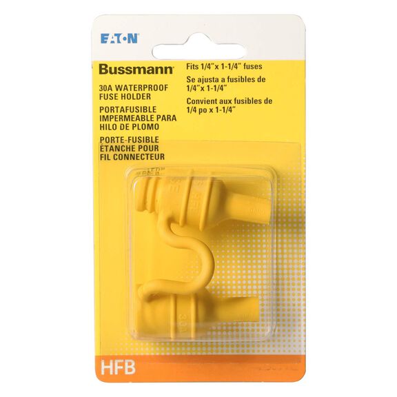 HFB Inline Waterproof Glass Fuse Holder, 30 Amp Max image number 1