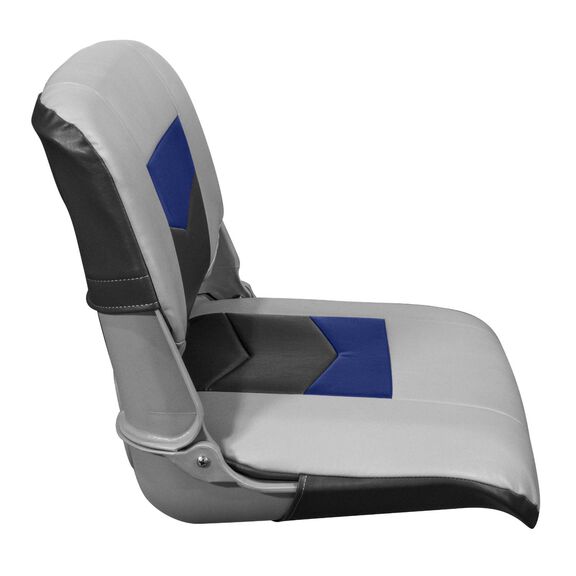 3309-1880 Pro Angler Tour Series Fold Down Boat Seat - Marble / Blueberry / Charcoal image number 2
