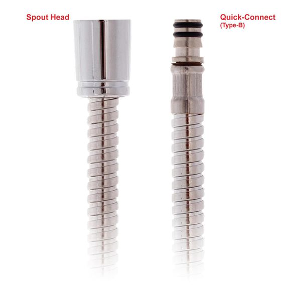 Hose 10' Stainless Steel for Pull-Out with Quick-Connect Type-B image number 1