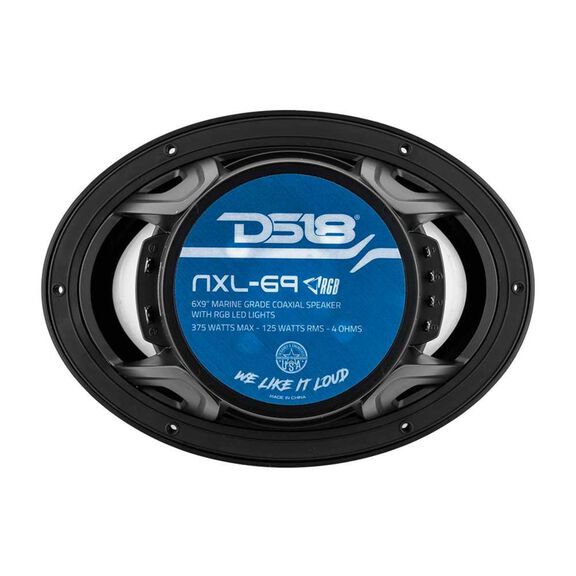 HYDRO 6X9" 2-Way Marine Speakers with Integrated RGB LED Lights, 375 Watts, Black image number 6