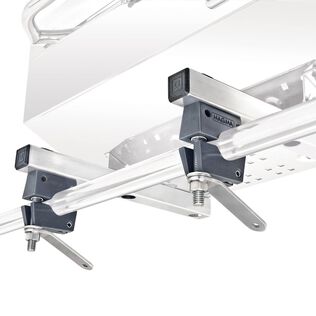 Dual Extended Horizontal Round Rail Mounts for Magma Rectangular Grill