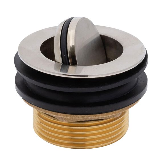 1-1/2" Drain, Flip Drain no Overflow, Straight, 1-1/4"-M Thread Adapter Brushed Nickel image number 0