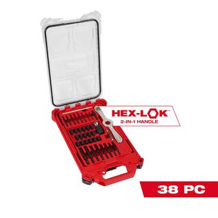 SAE Tap & Die PACKOUT&trade; Set with Hex-LOK&trade; 2-in-1 Handle, 38 Piece