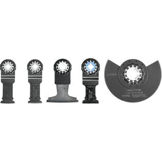 Starlock Oscillating Multi-Tool 5-Piece Accessory Cutting Blade Set with Case