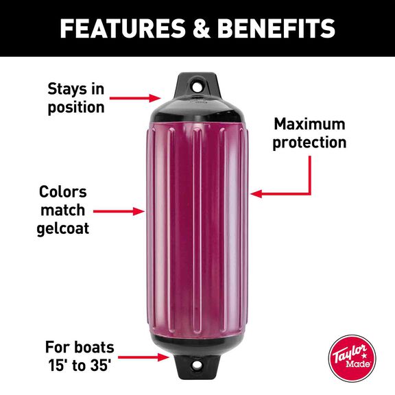 6 1/2" X 22" Super Gard Fender, Cranberry image number 1