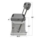 Wise 8WD437-1905 Premium Swingback Cooler/Storage Seat, 62 Quart, Marble / Reef Stone image number 5