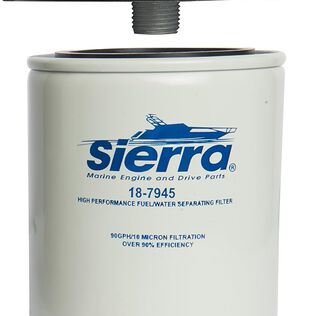 Sierra 18-7982-1 10-Micron Aluminum Fuel/Water Separator Kit - 1/4", Tall