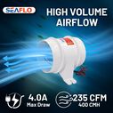 SEAFLO In-Line Blower, 24V 235 CFM 4" Marine Ventilation Fan image number 7
