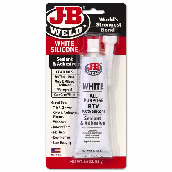 100% Silicone RTV Sealant, White, 3 oz image number 0