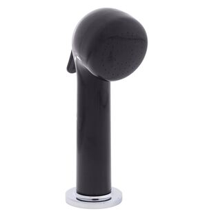 Deck-Mount Sprayer Large Black Sprayer No Hook, 6' Black Rubber Hose, Ultra-Low Profile Holder
