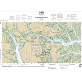 Maptech&reg; NOAA Recreational Waterproof Chart-Parts of Coosaw and Broad Rivers, 11519