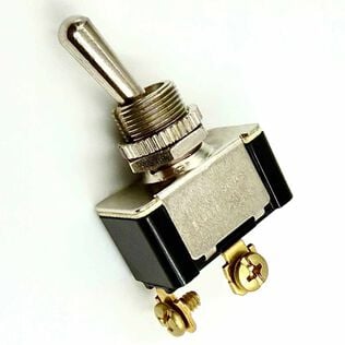 Chrome Plated Toggle Switch - Momentary Off/(On), SPST