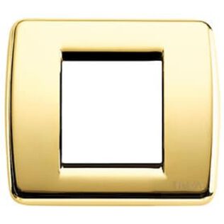 Vimar Idea Classica 17093.32 2-Module Cover Plate, Polished Gold