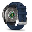 Quatix 8&nbsp;Nautical Smartwatch&nbsp;Sapphire Titanium Bezel with Captain Blue Silicone 47mm Band image number 1
