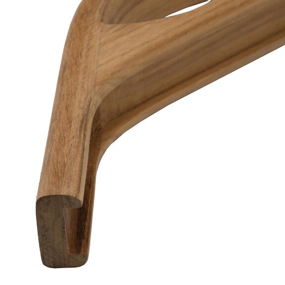 Teak Track Corner with Hand Hold Bulkhead Molding, 3/4" image number 1