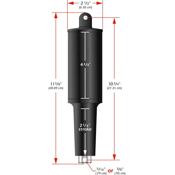 Replacement 101XD Actuator - 12 Volt - 3/8" Hardware image number 0