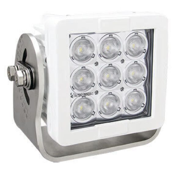 Imtra Offshore 9-LED Marine Deck Light - 11-65VDC, 63W, 60&deg;, White Finish, IP68/69K image number 0