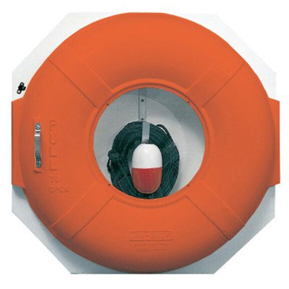 Orange Cabinet with Orange 24" Dia. Life Ring image number 0
