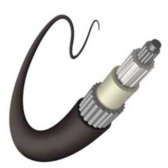 9' 6400CC TFXtreme Control Cable, 4300/43 Type Cable with Bulkhead and Clamp Fitting, (1/4-28 threaded end) image number 0