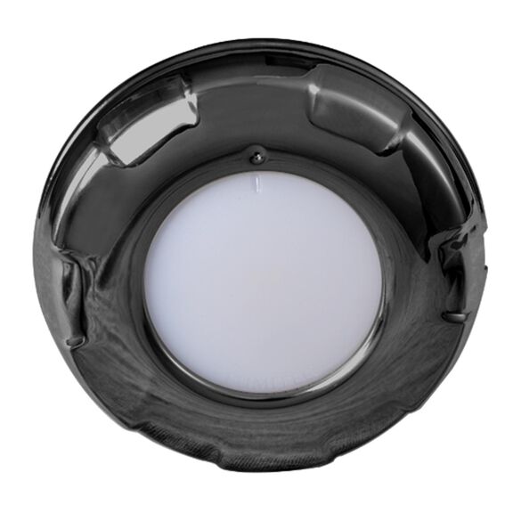 Aurora LED Dome Lights with Rotating Bezel Dimming Control, White/Red, Black Housing image number 0