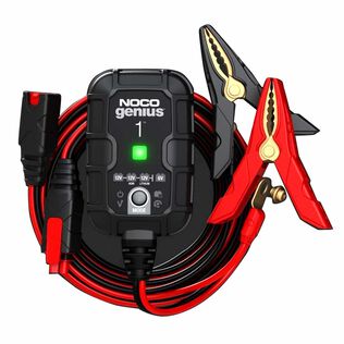 Noco Genius Automatic Portable Battery Charger with Reverse Polarity Protection and Advanced Temperature Compensation, 1 Amp, 6V/12V