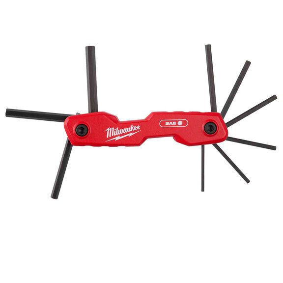 9-Key Folding Hex Key Set - SAE image number 0