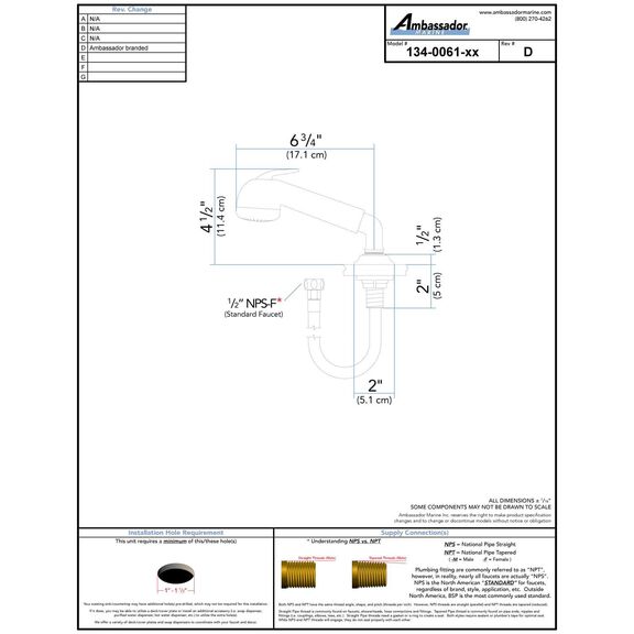 Deck-Mount Sprayer Large Warm White Sprayer No Hook, w/Elbow, 10' White Rubber Hose, Low Profile Holder image number 3