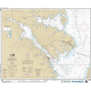 Maptech&reg; NOAA Recreational Waterproof Chart-Chesapeake Bay Severn and Magothy Rivers, 12282