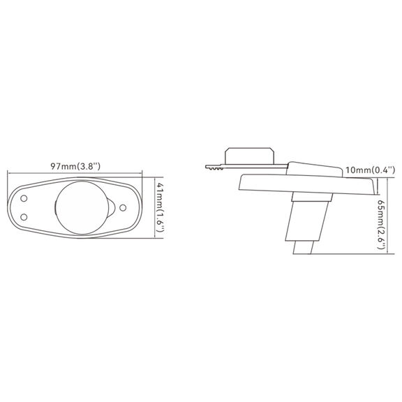 SEAFLO Mounting Base for Plug-in Mount Pole Lights, 03-Series image number 1