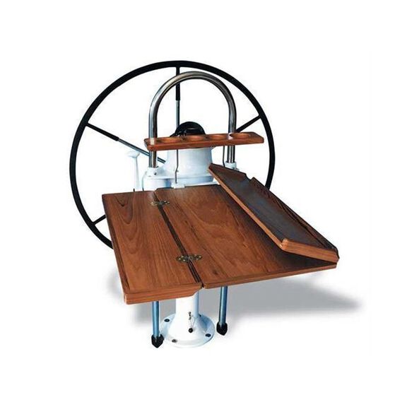 Teak Kit Double Leaf Solid Teak Table For Pedestals image number 0