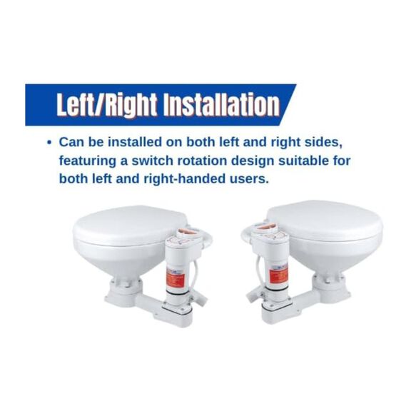 SEAFLO Manual-to-Electric Marine Toilet Conversion Kit, 24V image number 3
